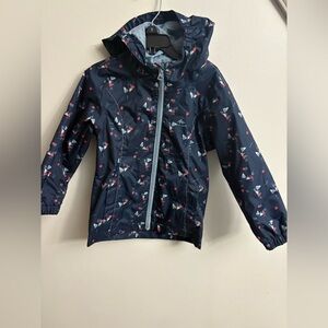 Decathlon Kids jacket unisex Navy Blue mountain design 3-4 years